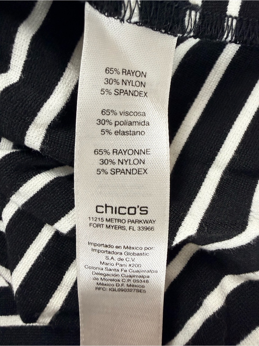 Chico’s Size 2 Black White Striped Belted Knit Jacket Tie Waist Classic Chic - Picture 5 of 7